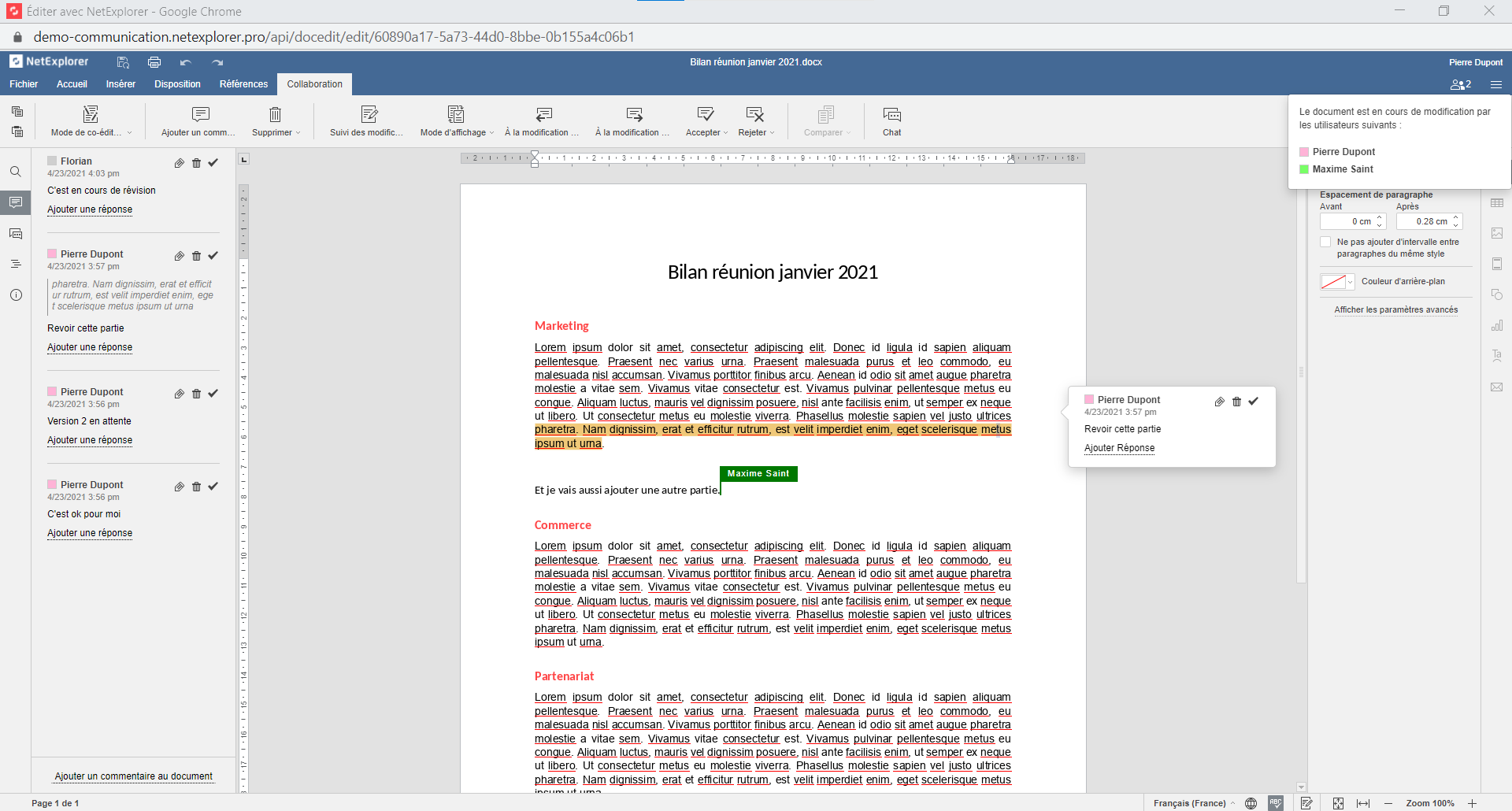 screenshot of NetExplorer Workspace